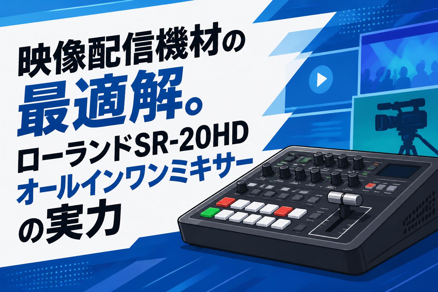 映像配信機材の最適解。ローランドSR-20HDオールインワンミキサーの