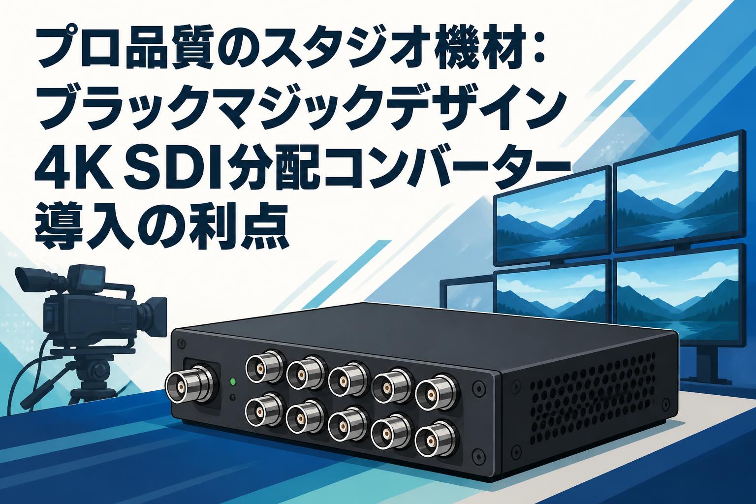 プロ品質のスタジオ機材：ブラックマジックデザイン4K SDI分配