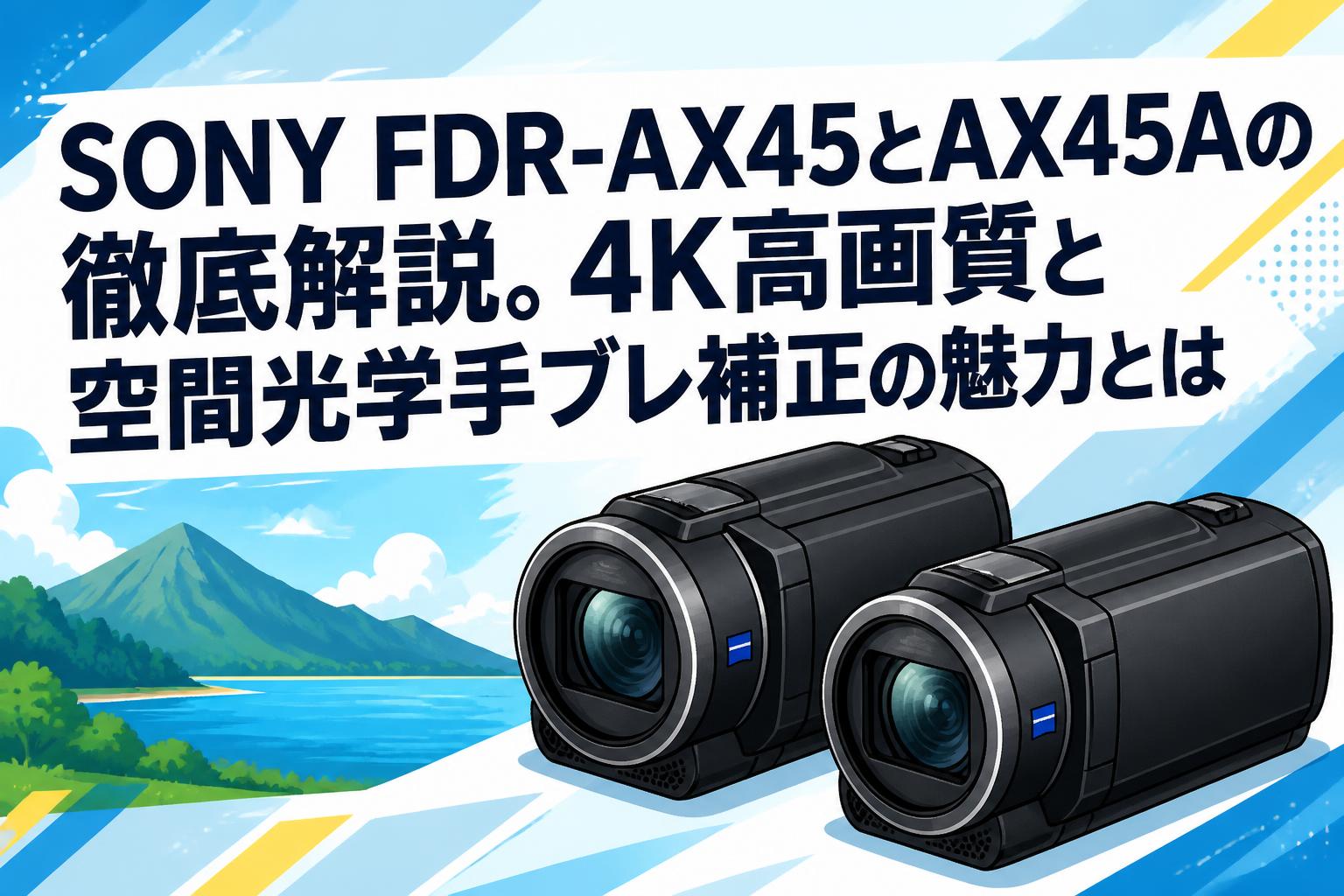 SONY ソニー FDR-AX45A (TI) 空間光学手ブレ補正 感動✨ SONY FDR-AX45とAX45Aの徹底解説。4K高画質と空間光学手ブレ補正の魅力