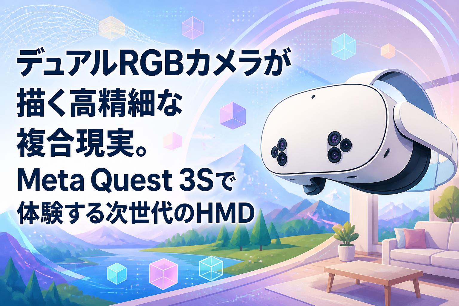 デュアルRGBカメラが描く高精細な複合現実。Meta Quest 3Sで体験する次