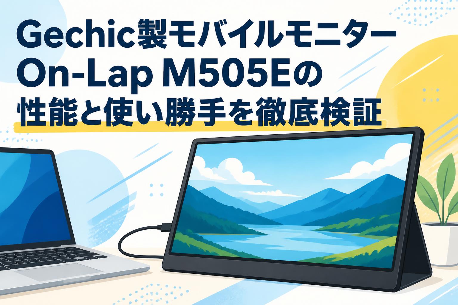 Gechic製モバイルモニターOn-Lap M505Eの性能と使い勝手を徹底検証