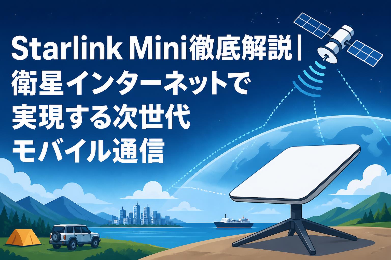 Starlink Mini徹底解説｜衛星インターネットで実現する次世代モバイル