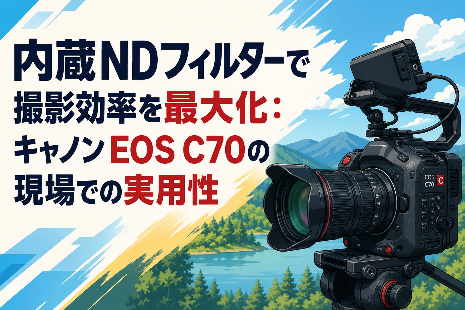内蔵NDフィルターで撮影効率を最大化：キャノンEOS C70の現場での実用