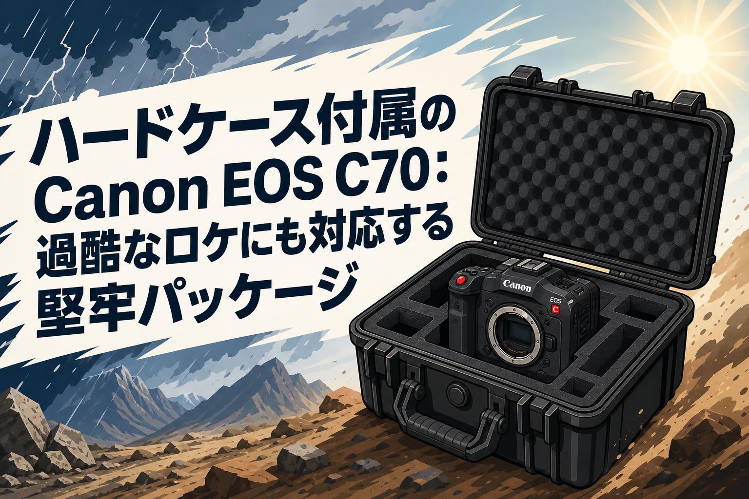 美品！リグ付属！通電時間推定200時間台 Canon EOS C70 ハードケース付属のCanon EOS C70：過酷なロケにも対応する堅牢