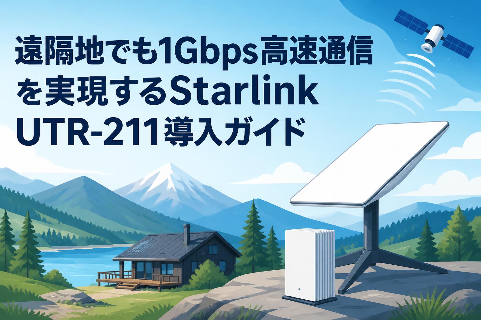 遠隔地でも1Gbps高速通信を実現するStarlink UTR-211導入ガイド 