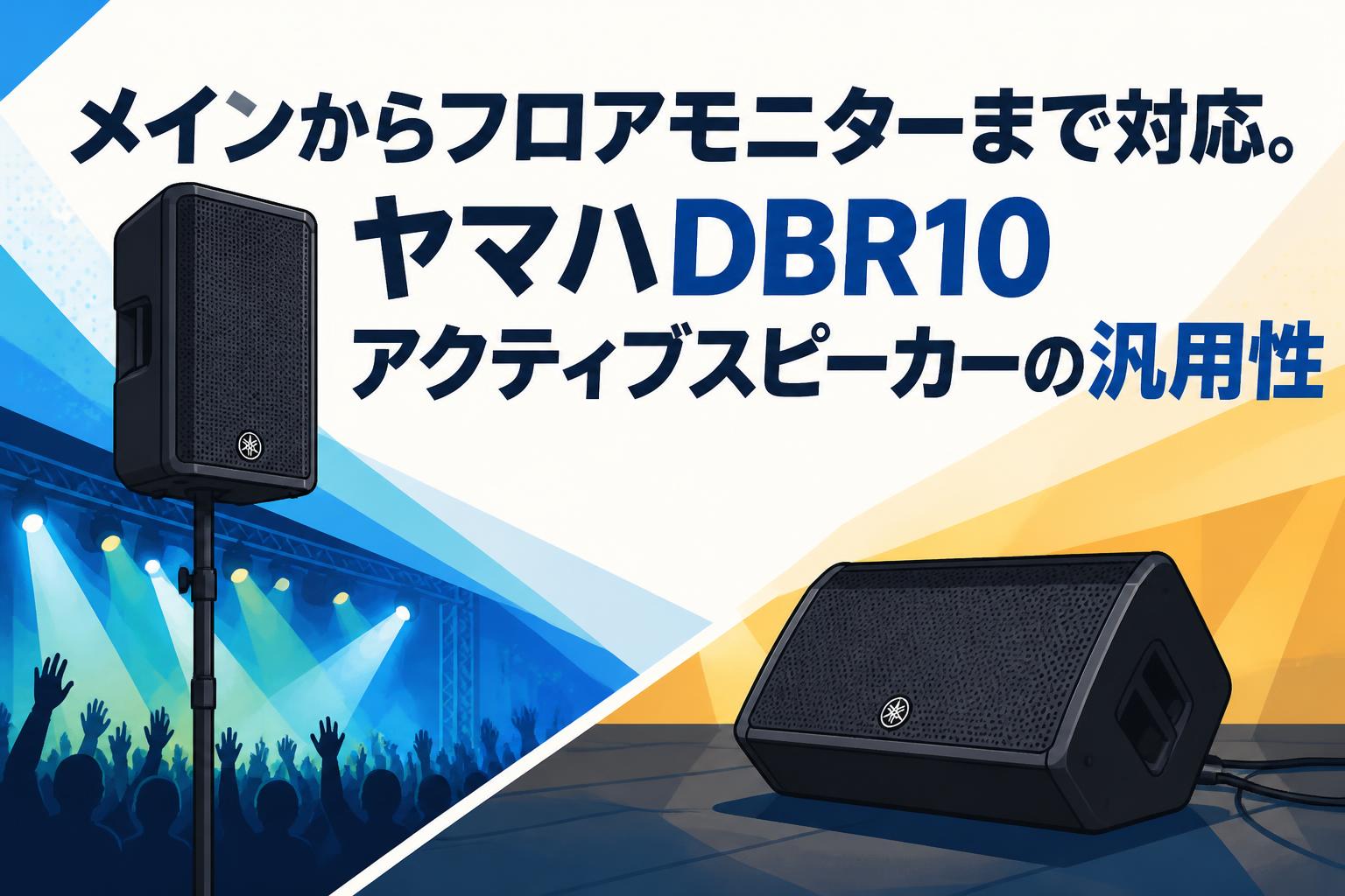 メインからフロアモニターまで対応。ヤマハDBR10アクティブスピーカー