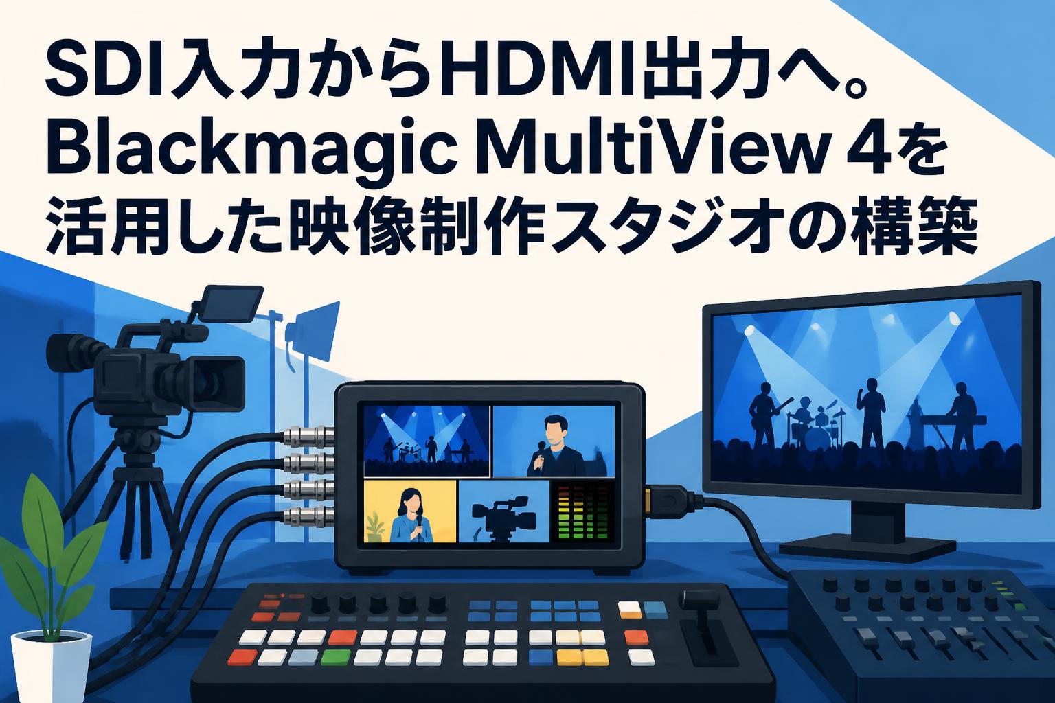 SDI入力からHDMI出力へ。Blackmagic MultiView 4を活用した映像制作