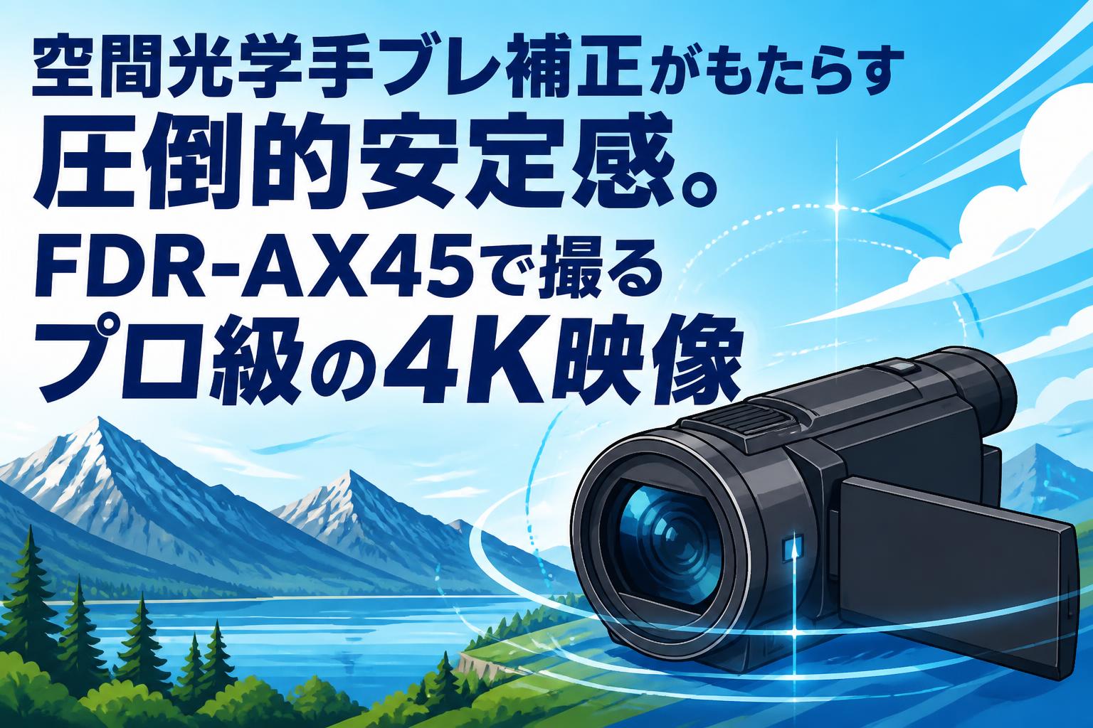 空間光学手ブレ補正がもたらす圧倒的安定感。FDR-AX45で撮るプロ級の4K