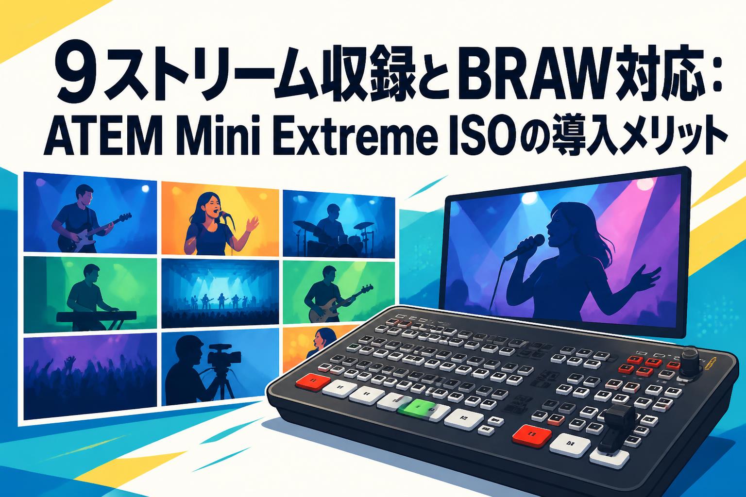 9ストリーム収録とBRAW対応：ATEM Mini Extreme ISOの導入メリット