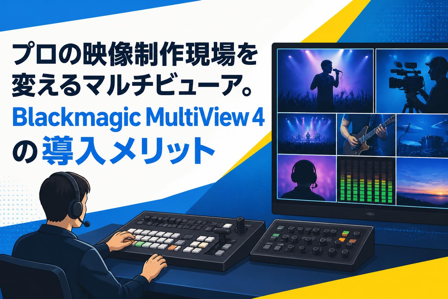 プロの映像制作現場を変えるマルチビューア。Blackmagic MultiView 4の