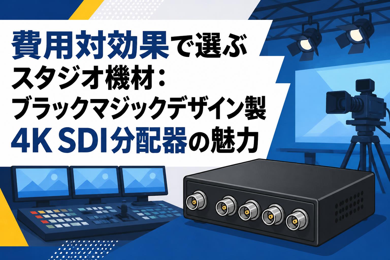 費用対効果で選ぶスタジオ機材：ブラックマジックデザイン製4K SDI分配