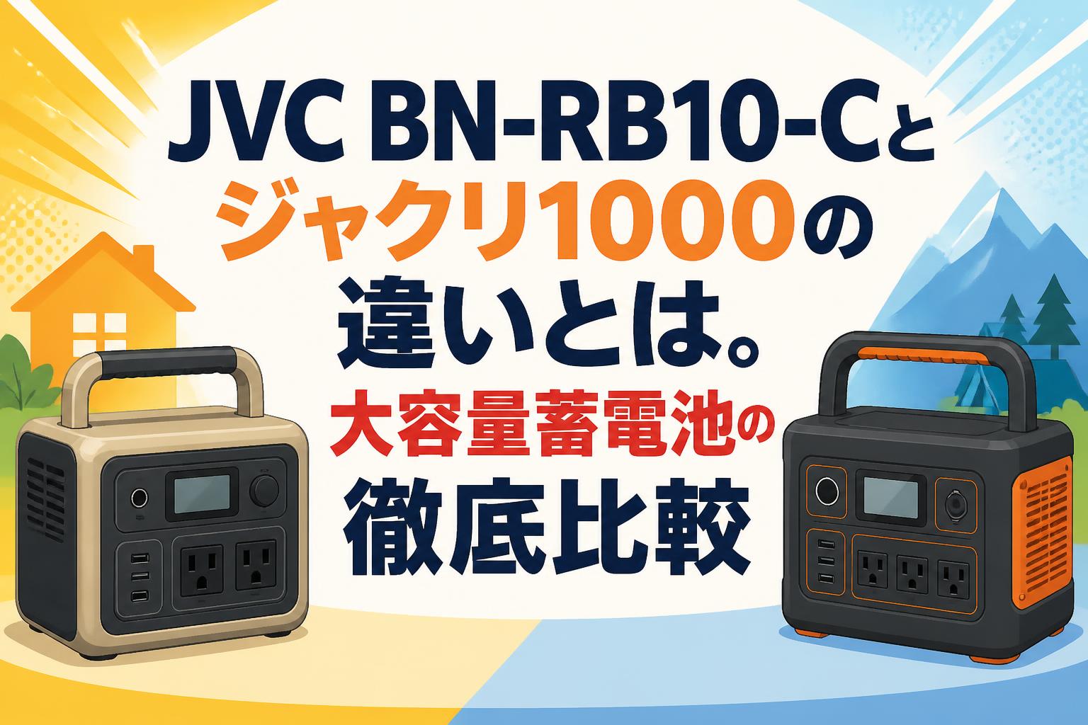 JVC BN-RB10-Cとジャクリ1000の違いとは。大容量蓄電池の徹底比較
