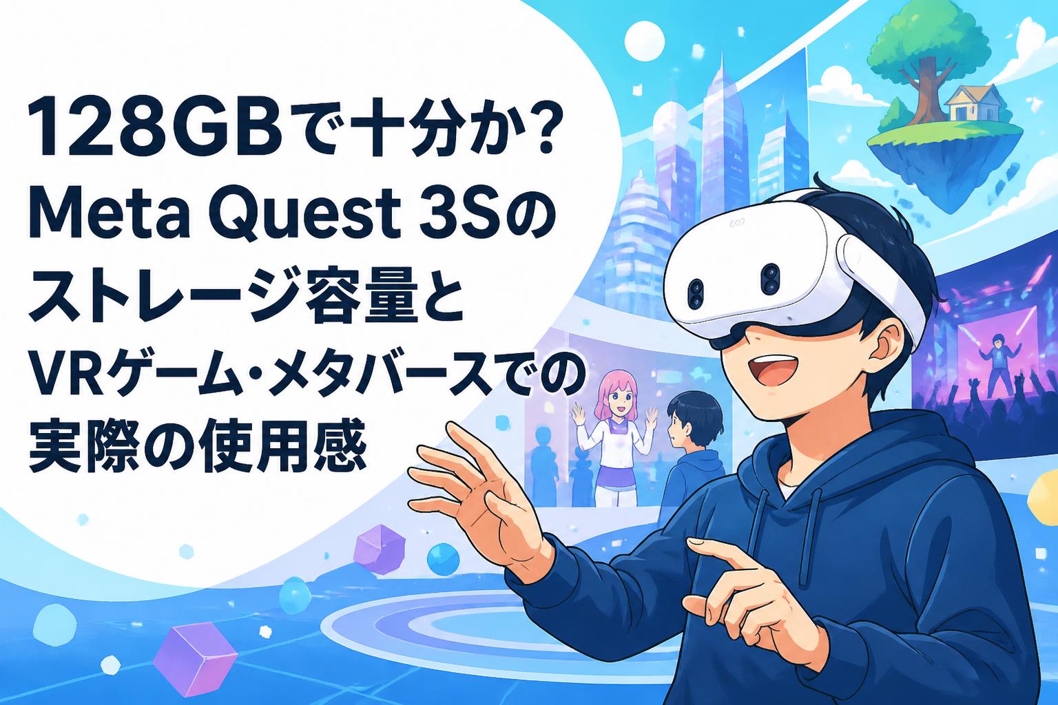 128GBで十分か？Meta Quest 3Sのストレージ容量とVRゲーム・メタバース