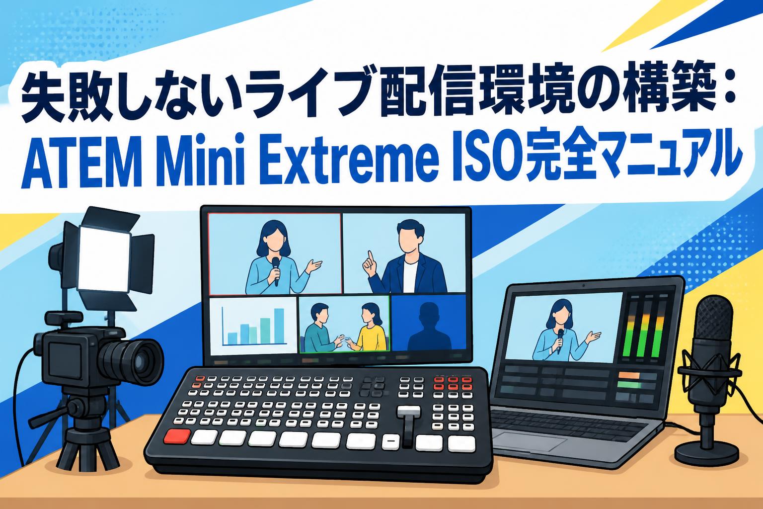 R*Y様 【中古美品】ATEM 1 M/E 4K他ライブ配信システム 総額60万 失敗しないライブ配信環境の構築：ATEM Mini Extreme ISO完全