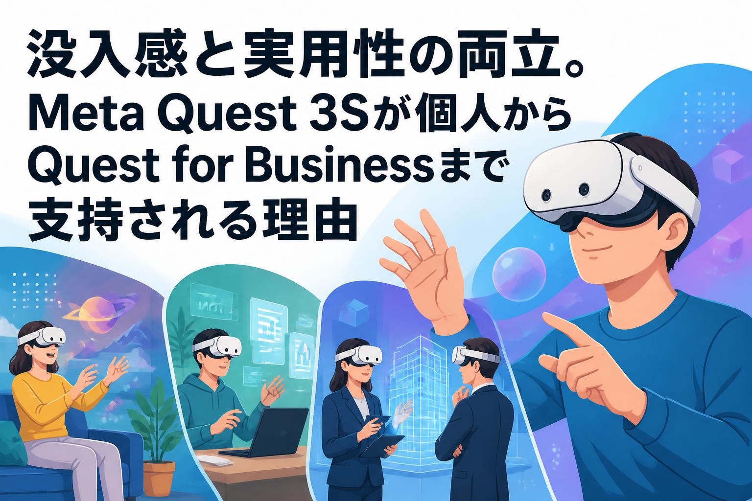 没入感と実用性の両立。Meta Quest 3Sが個人からQuest for Business