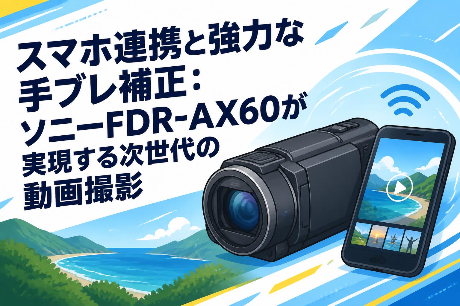 スマホ連携と強力な手ブレ補正：ソニーFDR-AX60が実現する次世代の動画