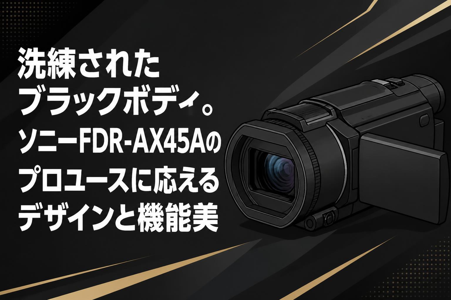 洗練されたブラックボディ。ソニーFDR-AX45Aのプロユースに応える