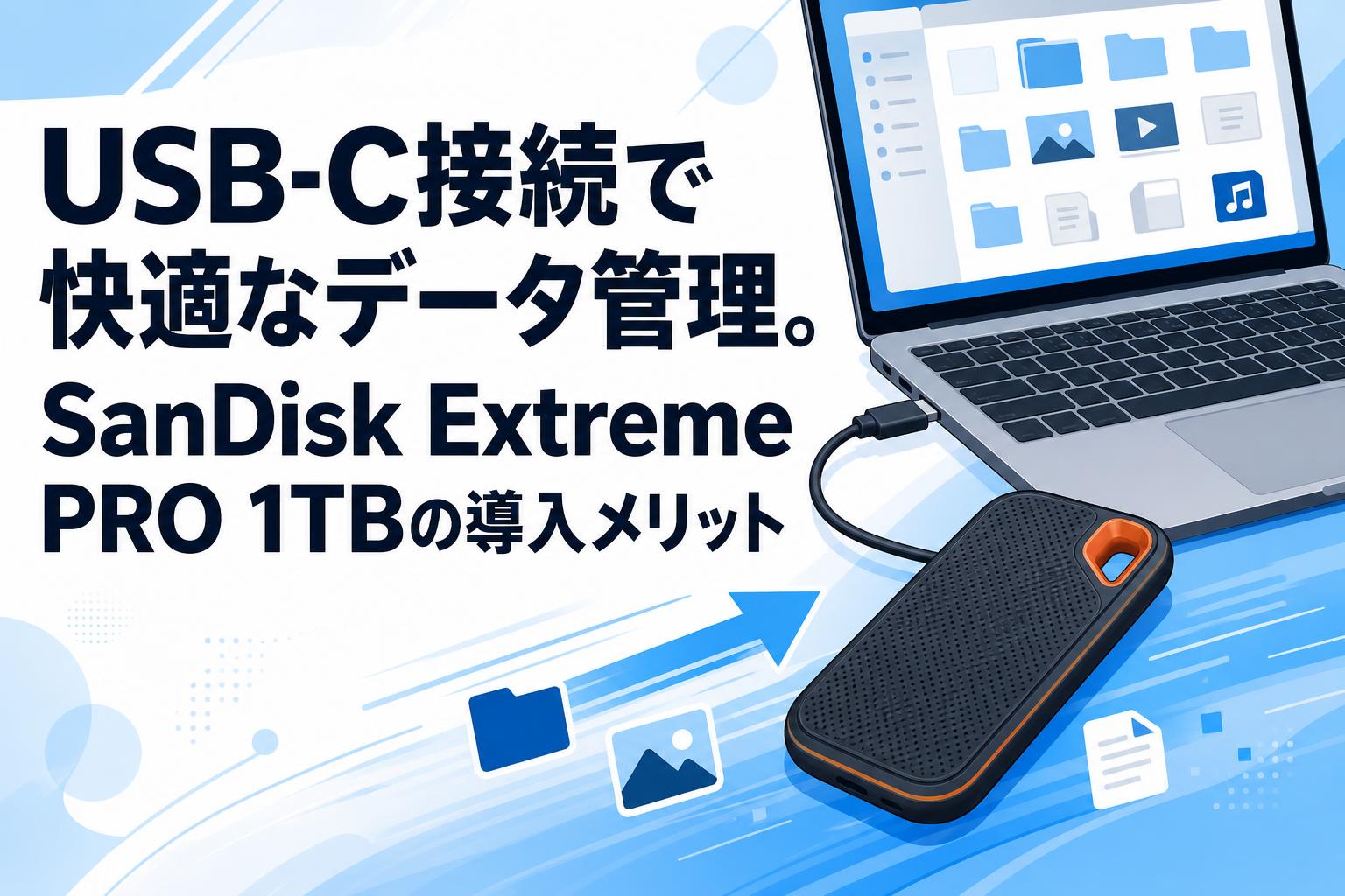USB-C接続で快適なデータ管理。SanDisk Extreme PRO 1TBの導入メリット