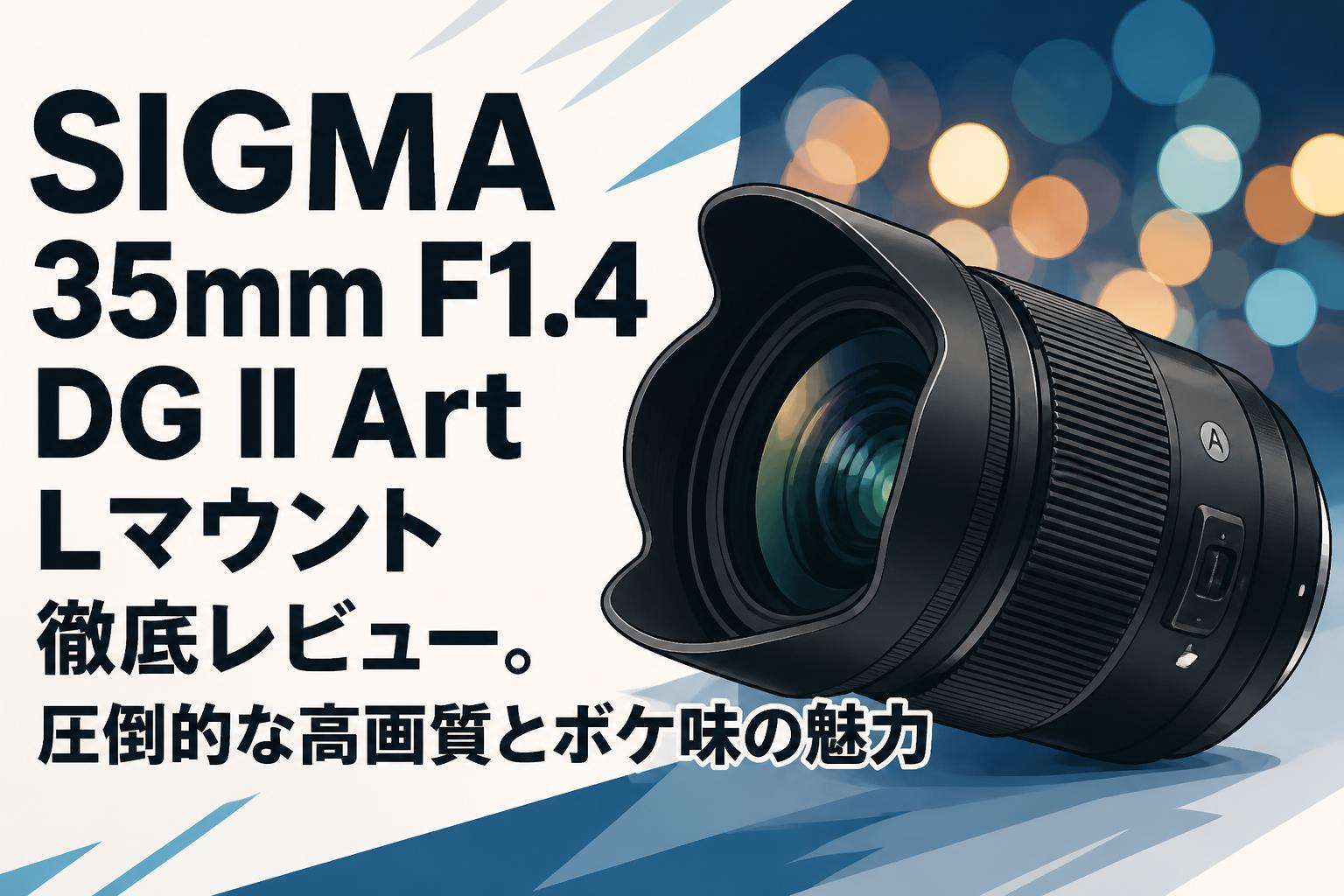 SIGMA 35mm F1.4 DG II Art Lマウント徹底レビュー。圧倒的な高画質と