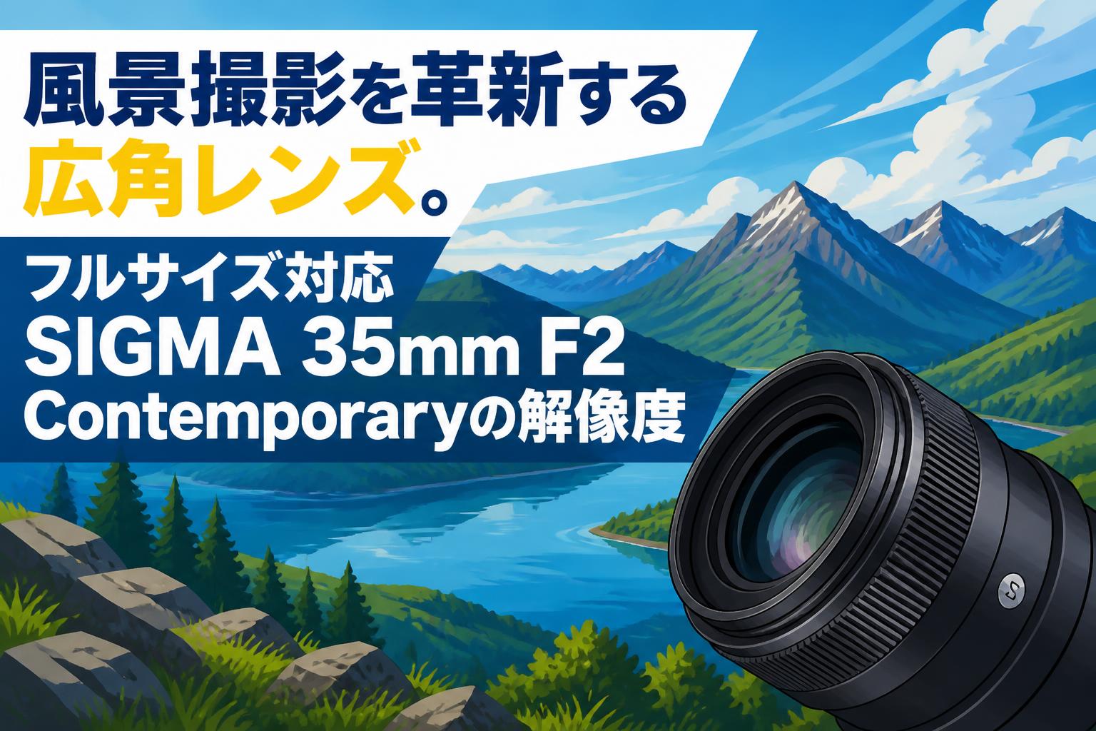 風景撮影を革新する広角レンズ。フルサイズ対応SIGMA 35mm F2