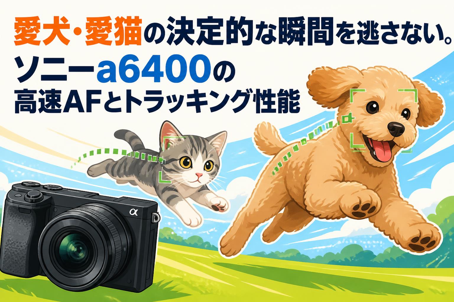 愛犬・愛猫の決定的な瞬間を逃さない。ソニーa6400の高速AFと