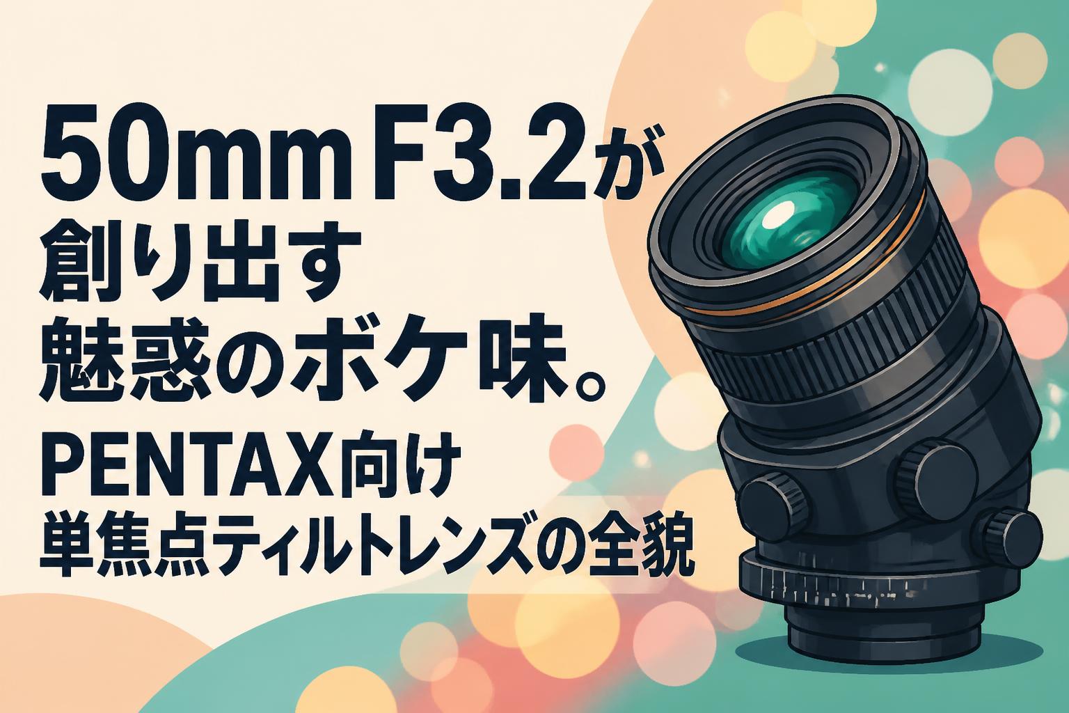 50mm F3.2が創り出す魅惑のボケ味。PENTAX向け単焦点ティルトレンズの
