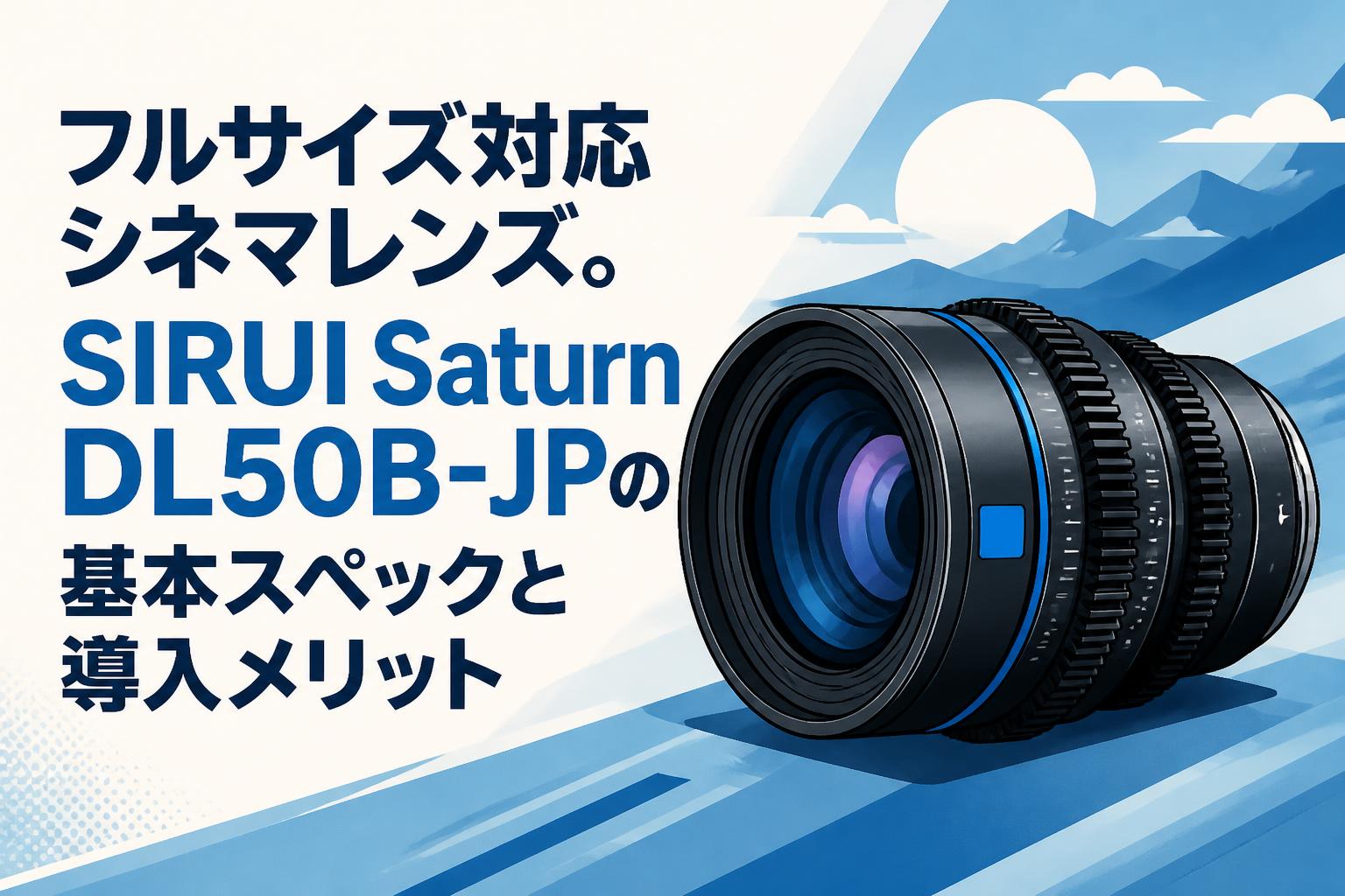 フルサイズ対応シネマレンズ。SIRUI Saturn DL50B-JPの基本スペックと