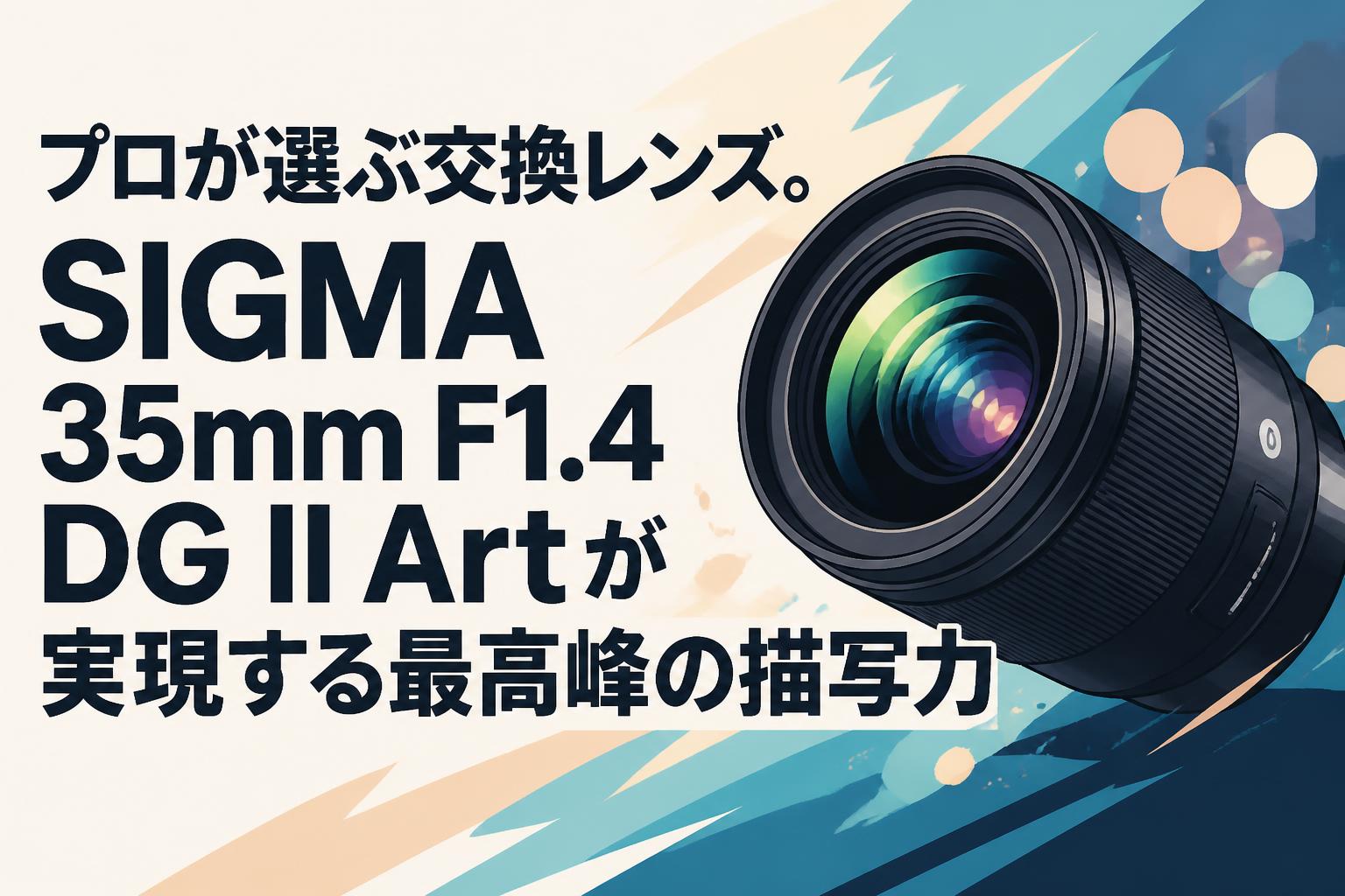 プロが選ぶ交換レンズ。SIGMA 35mm F1.4 DG II Artが実現する最高峰の