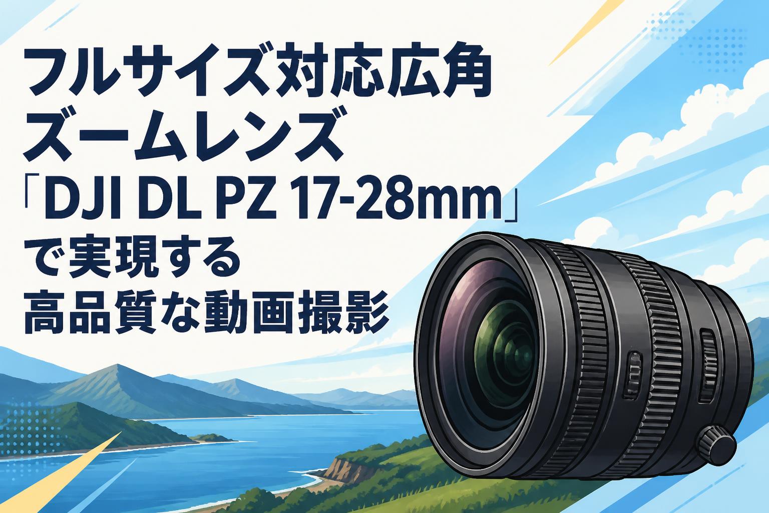 フルサイズ対応広角ズームレンズ「DJI DL PZ 17-28mm」で実現する高