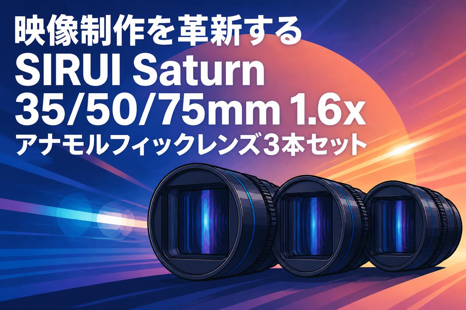 映像制作を革新するSIRUI Saturn 35/50/75mm 1.6x アナモルフィック