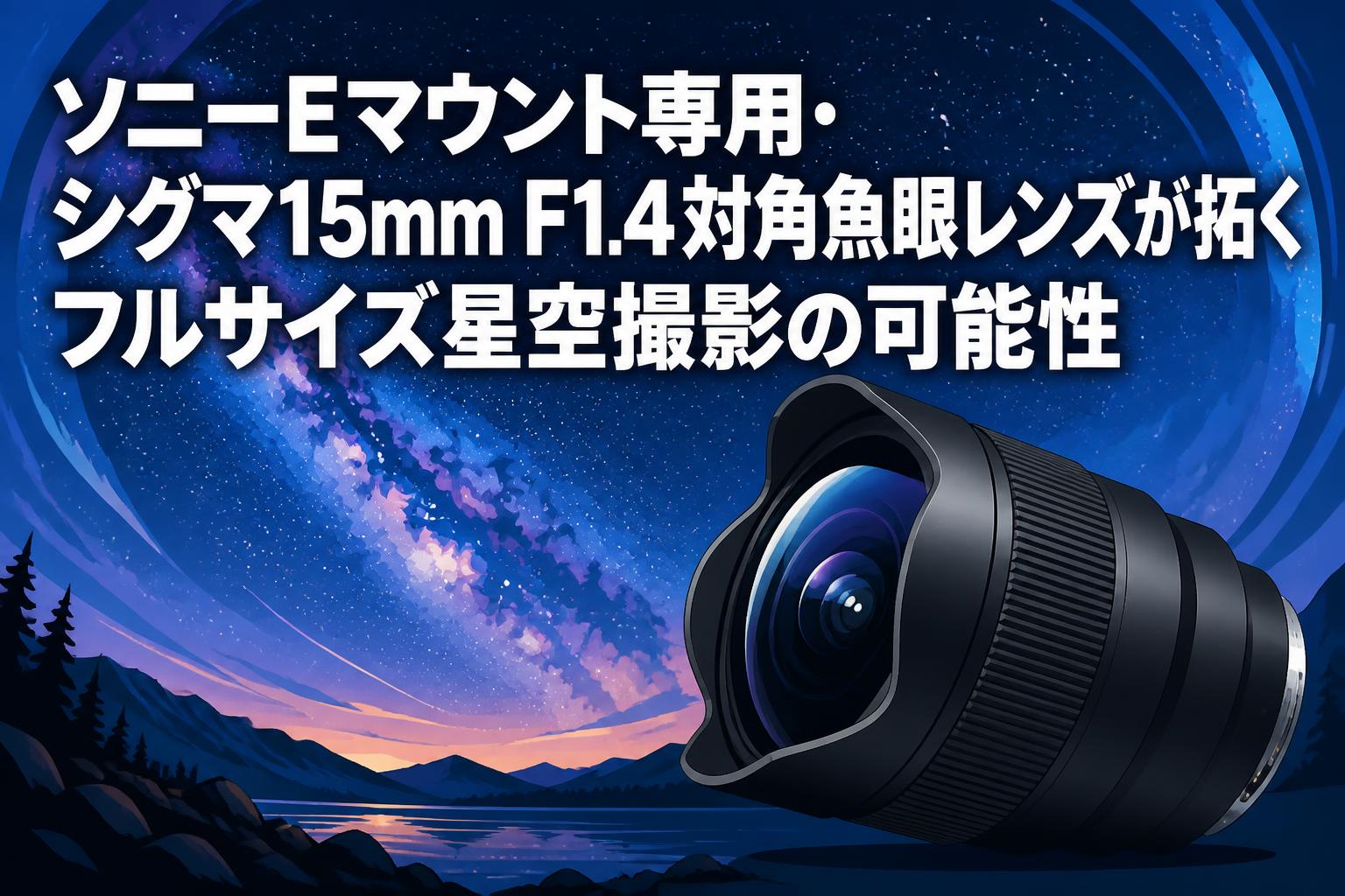 ソニーEマウント専用・シグマ15mm F1.4対角魚眼レンズが拓くフルサイズ