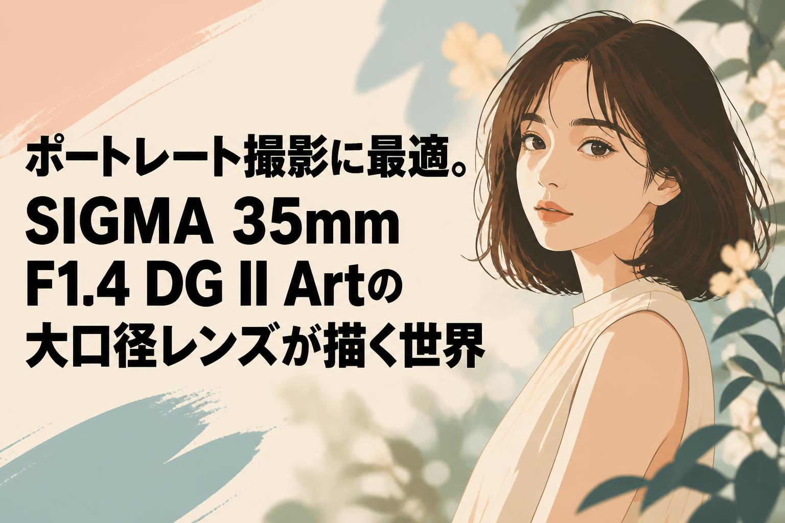 ポートレート撮影に最適。SIGMA 35mm F1.4 DG II Artの大口径レンズが