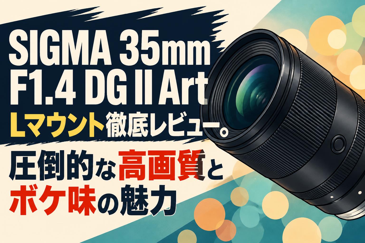 SIGMA 35mm F1.4 DG II Art Lマウント徹底レビュー。圧倒的な高画質と