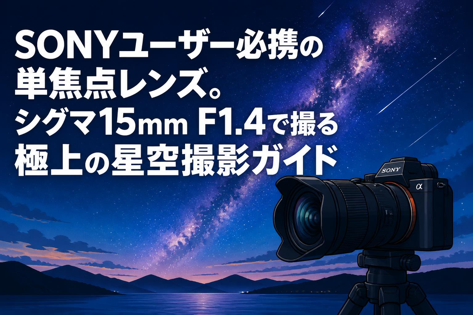 SONYユーザー必携の単焦点レンズ。シグマ15mm F1.4で撮る極上の星空
