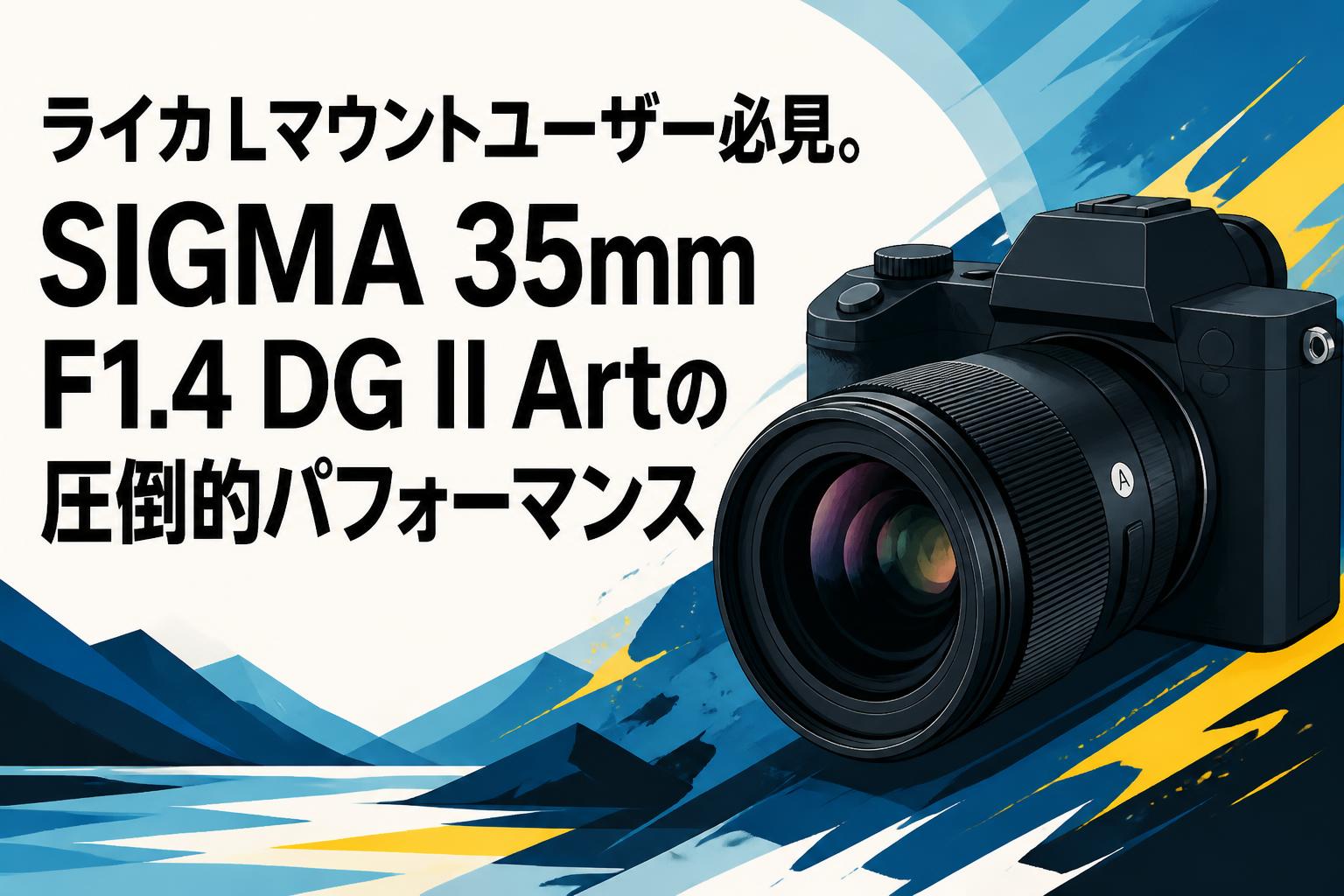 ライカLマウントユーザー必見。SIGMA 35mm F1.4 DG II Artの圧倒的