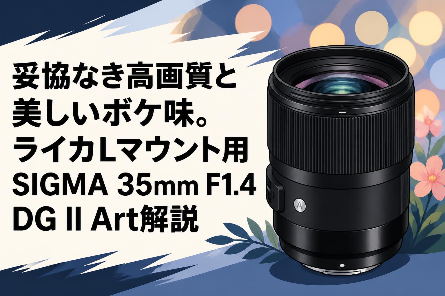 妥協なき高画質と美しいボケ味。ライカLマウント用SIGMA 35mm F1.4 DG