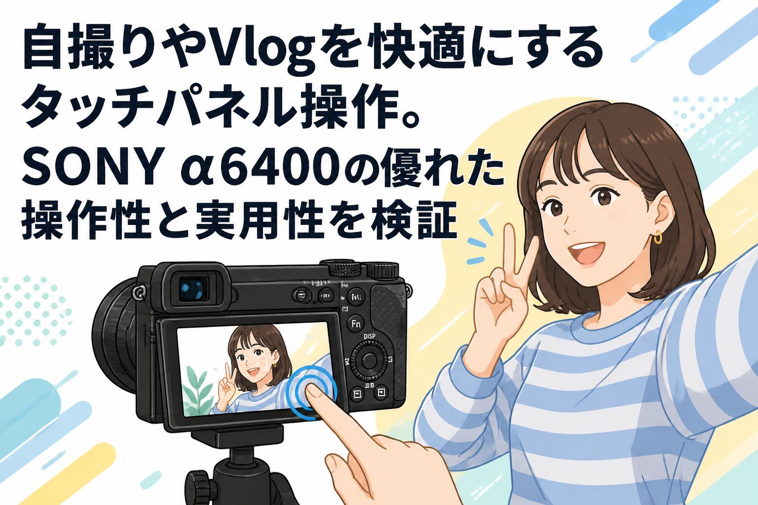 自撮りやVlogを快適にするタッチパネル操作。SONY α6400の優れた操作性