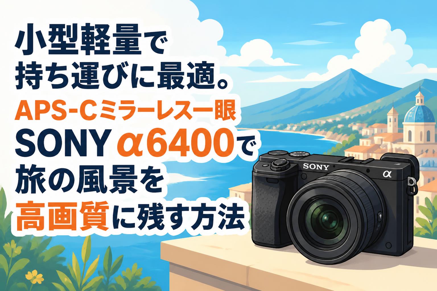 小型軽量で持ち運びに最適。APS-Cミラーレス一眼SONY α6400で旅の風景