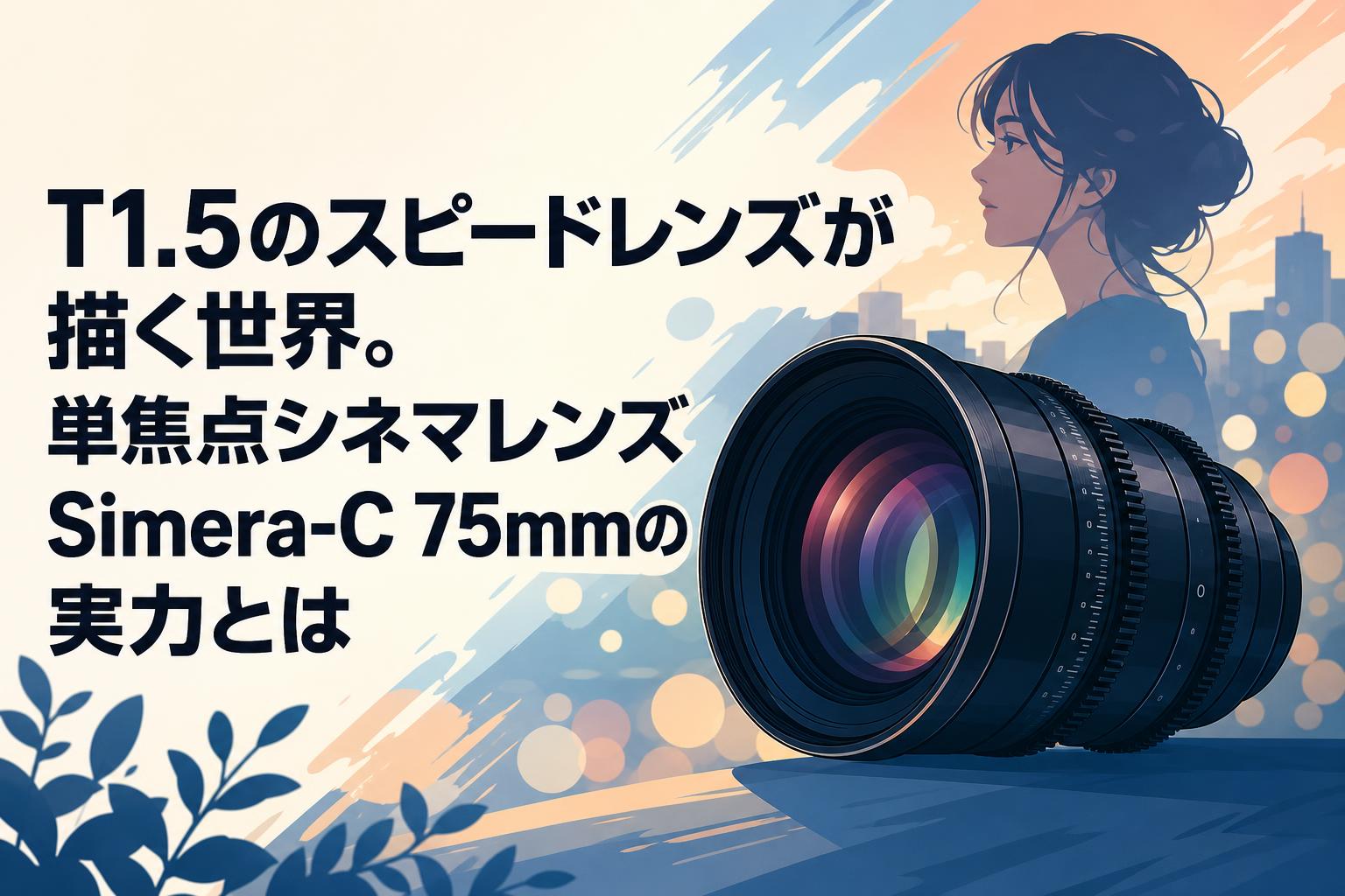 T1.5のスピードレンズが描く世界。単焦点シネマレンズSimera-C 75mmの