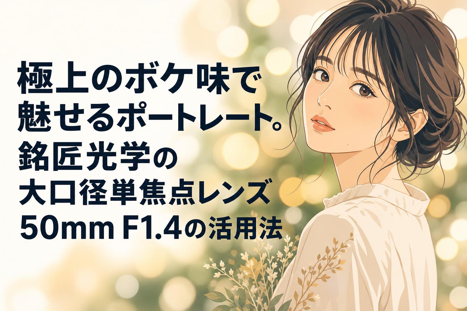Canon FT f1.4/50mm　明るいレンズ ポートレートのボケが美しい 極上のボケ味で魅せるポートレート。銘匠光学の大口径単焦点レンズ50mm