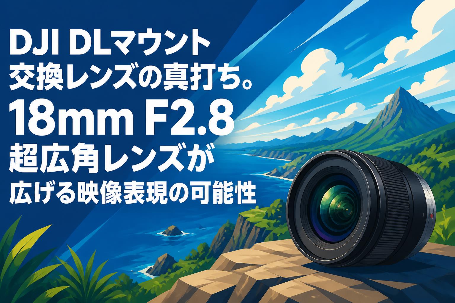 DJI DLマウント交換レンズの真打ち。18mm F2.8超広角レンズが広げる