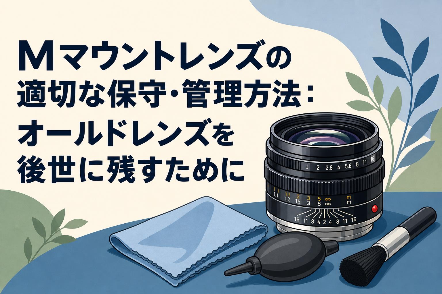Mマウントレンズの適切な保守・管理方法：オールドレンズを後世に残す 