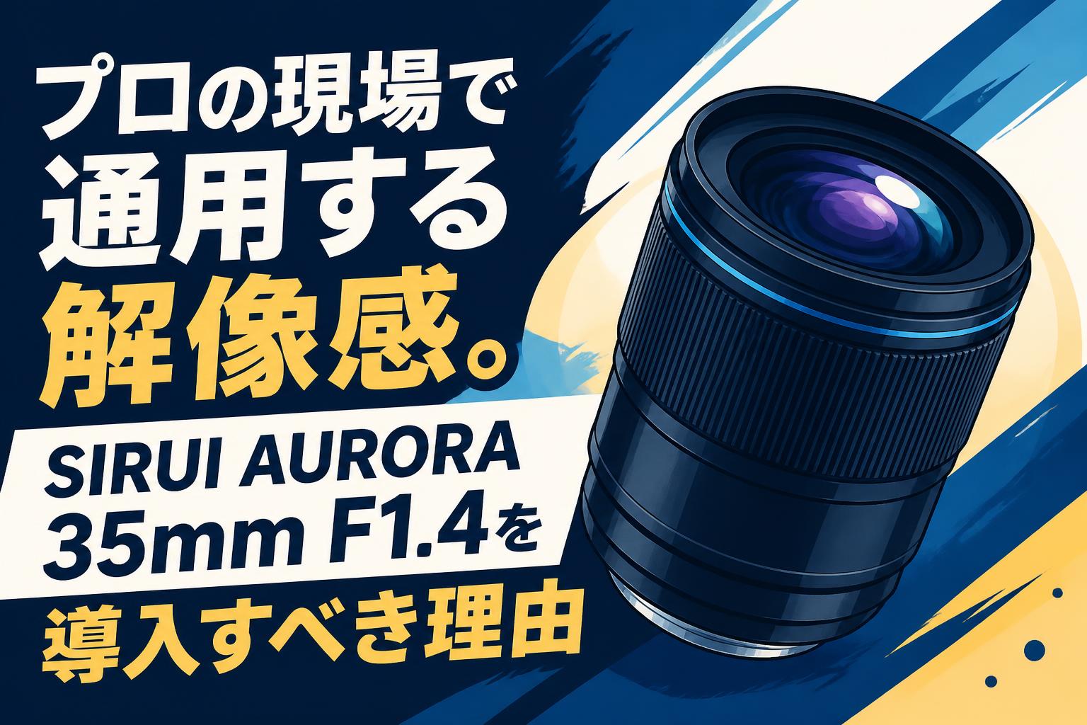 プロの現場で通用する解像感。SIRUI AURORA 35mm F1.4を導入すべき理由