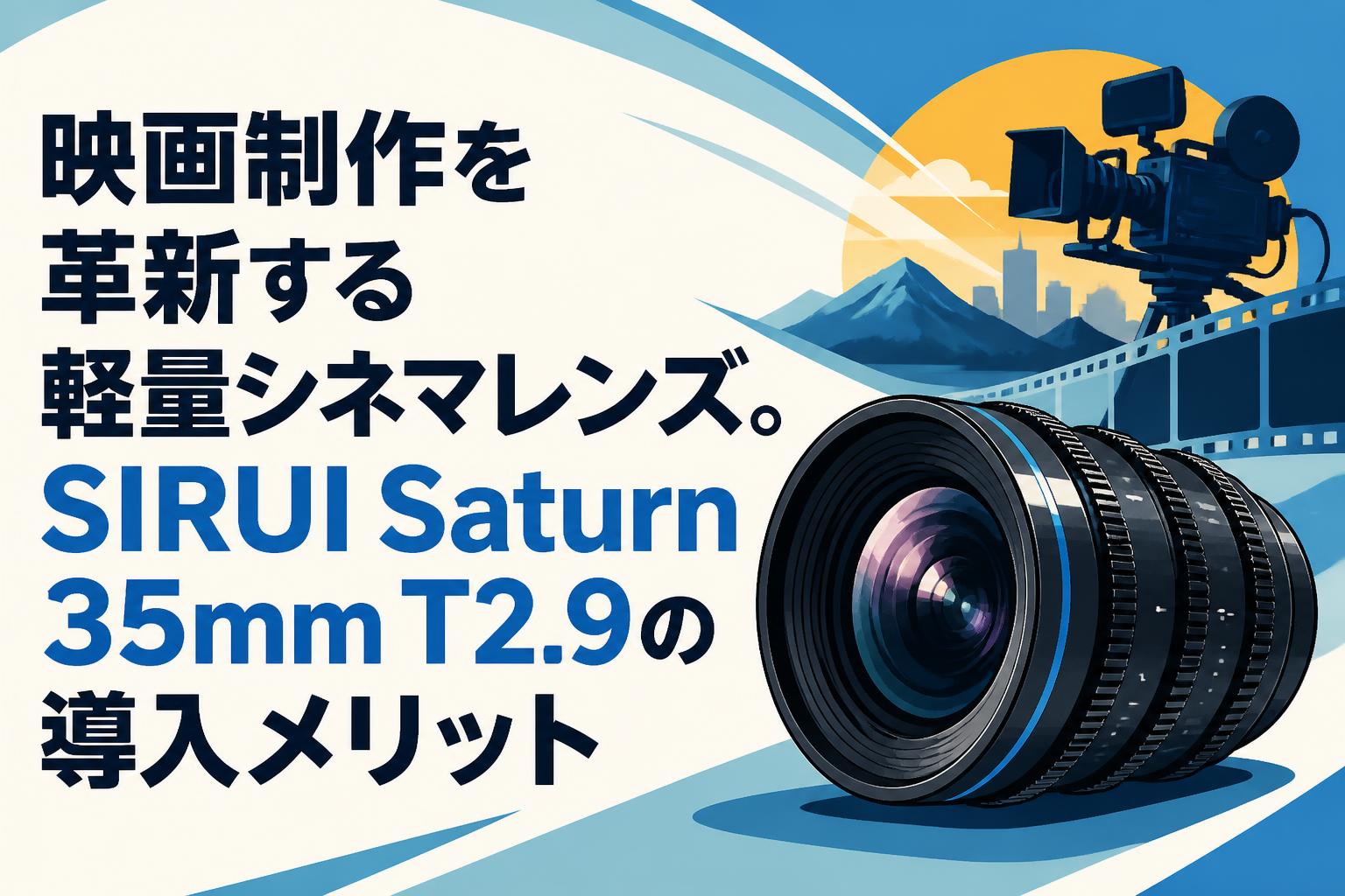 映画制作を革新する軽量シネマレンズ。SIRUI Saturn 35mm T2.9の導入