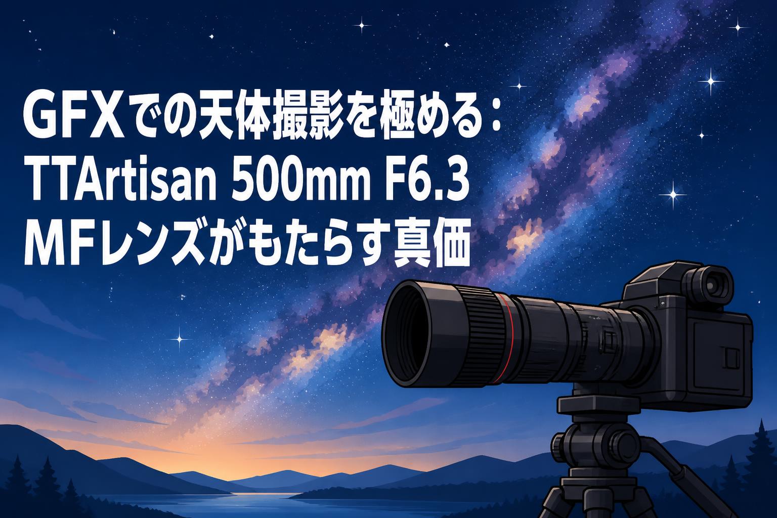 GFXでの天体撮影を極める：TTArtisan 500mm F6.3 MFレンズがもたらす