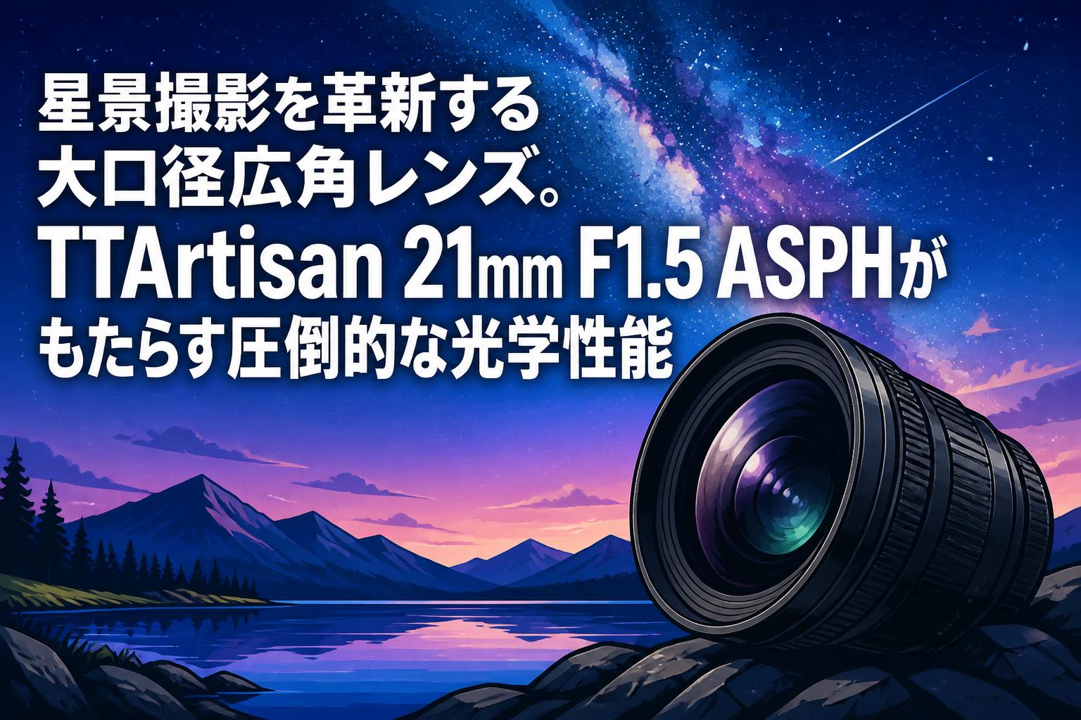 星景撮影を革新する大口径広角レンズ。TTArtisan 21mm F1.5 ASPHが