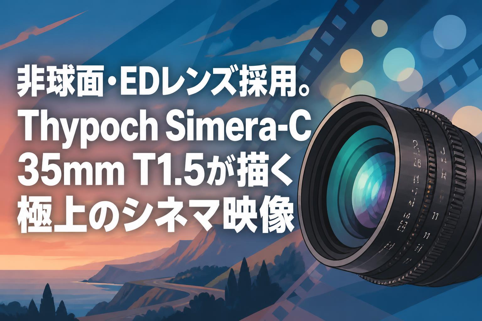 映写機　35ミリ　レンズ　骨董品③ 非球面・EDレンズ採用。Thypoch Simera-C 35mm T1.5が描く極上のシネマ