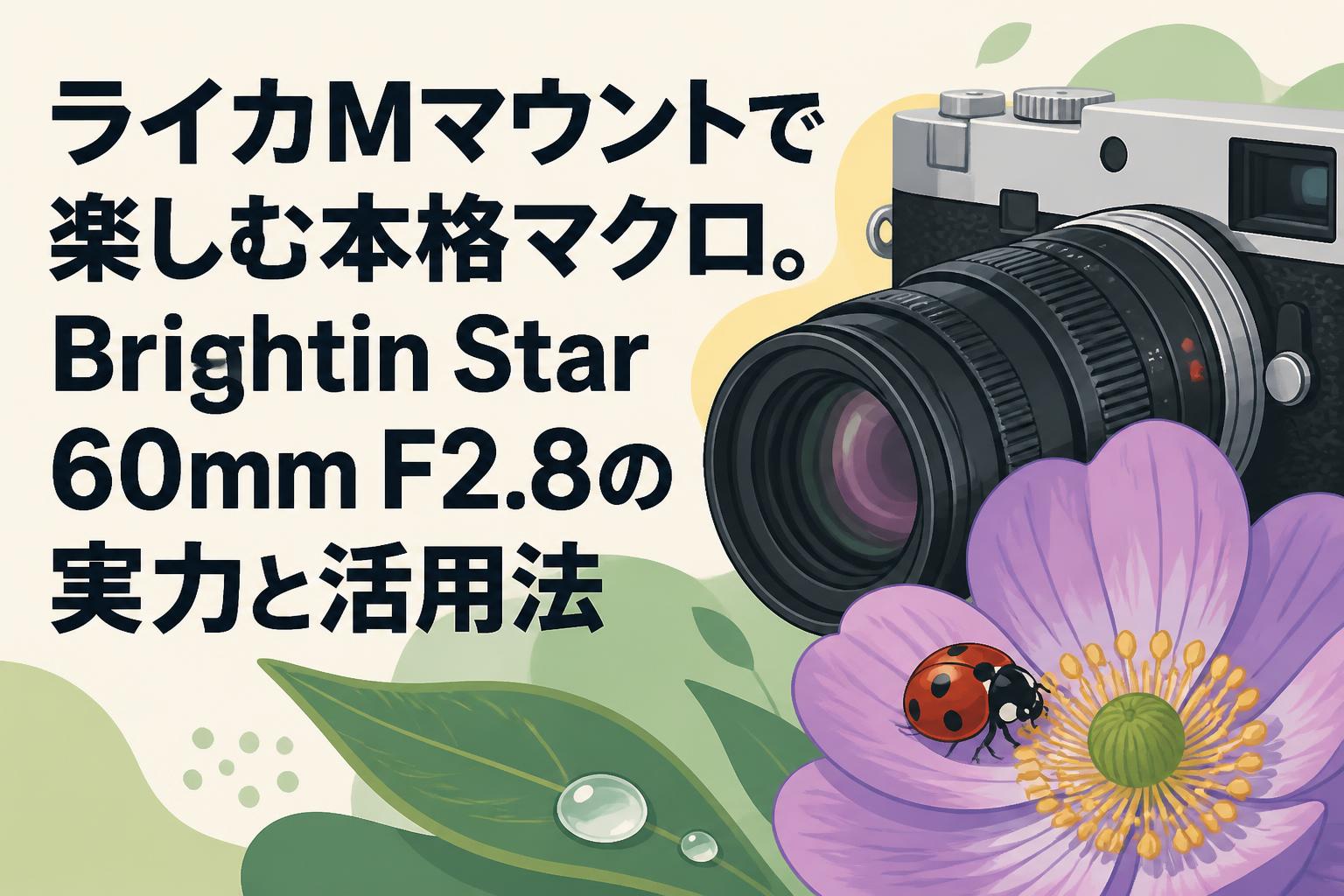ライカMマウントで楽しむ本格マクロ。Brightin Star 60mm F2.8の実力と