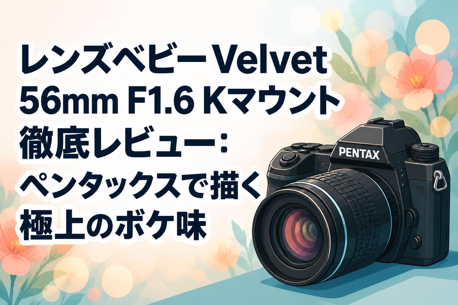 レンズベビー Velvet 56mm F1.6 Kマウント徹底レビュー：ペンタックス