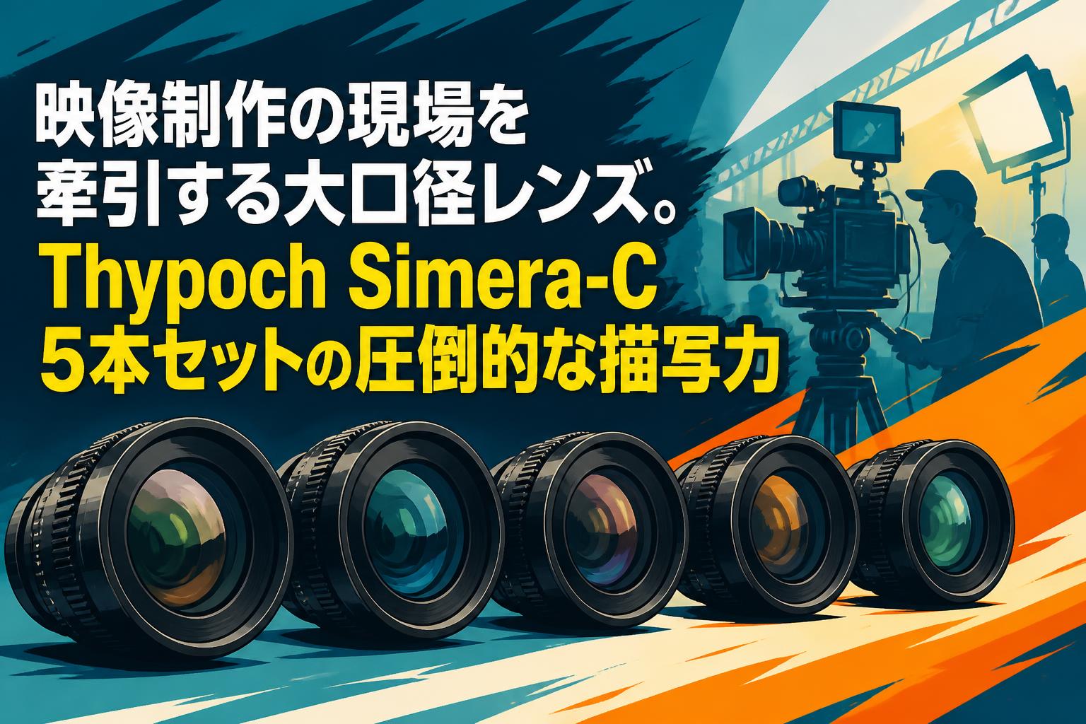 映像制作の現場を牽引する大口径レンズ。Thypoch Simera-C 5本セットの